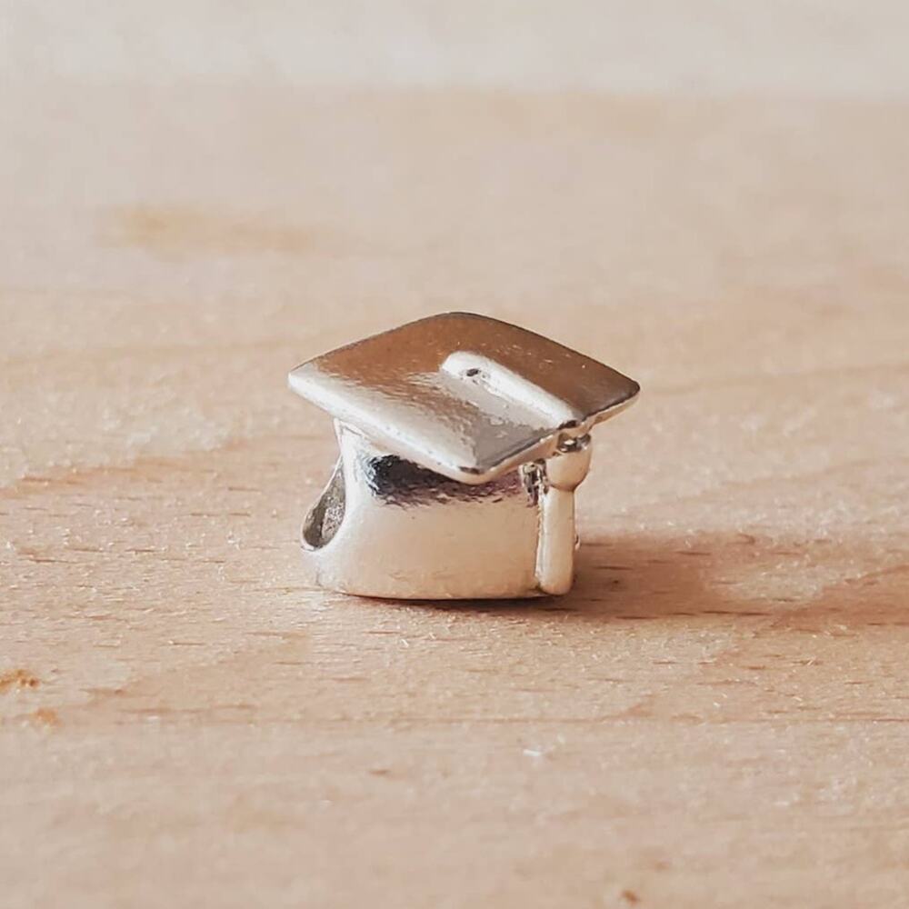 Chamilia Sterling Silver 925 Graduation College Hat Bead Charm